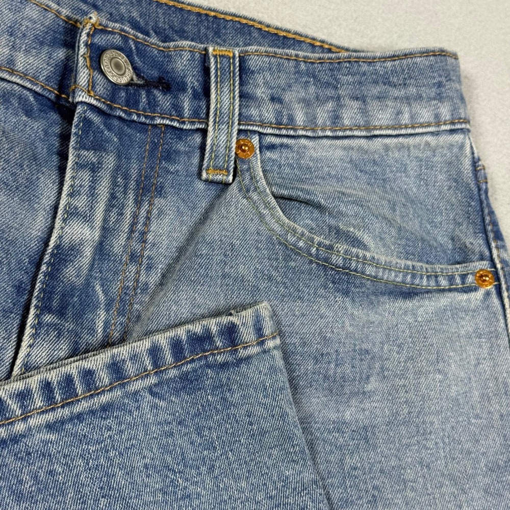 Levis 505 Regular Fit Light Wash Straight Leg Denim Jeans Mens 30x29